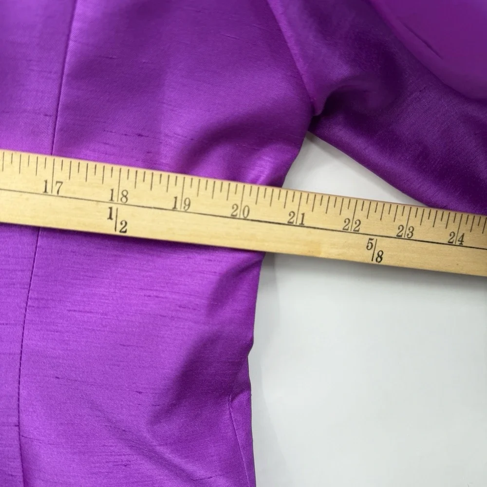 Preston & York 2 Pc Skirt Suit Set Women 14 Purple Passionfruit NWT Shawl Collar